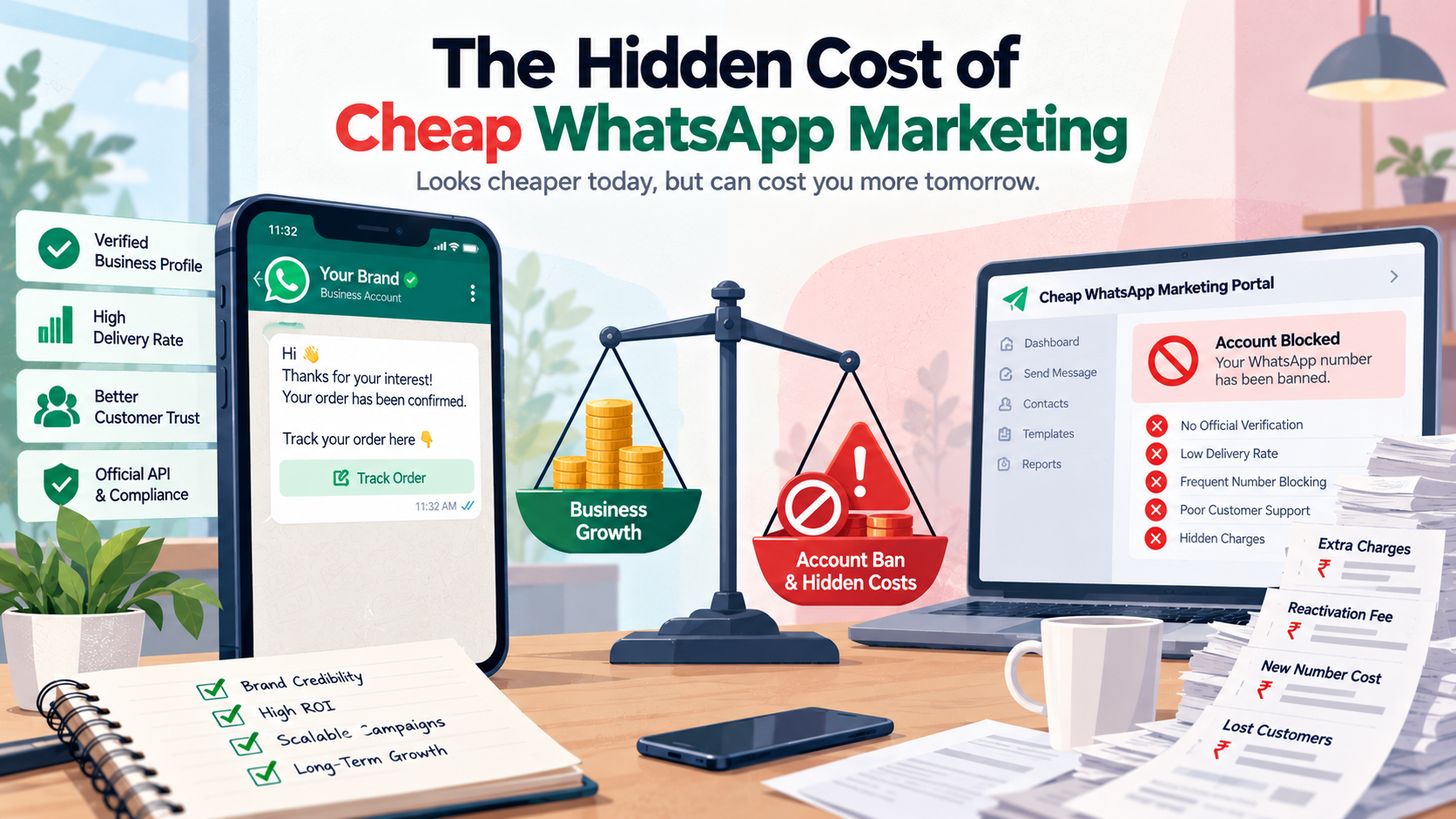 The Hidden Cost of Cheap WhatsApp Marketing: Why Unofficial Tools Are Destroying Your Business (2026)